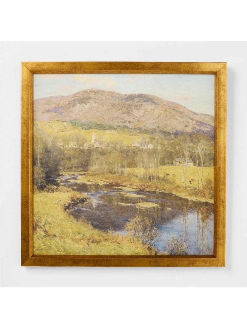 Studio McGee 18” x 18” Mountain Landscape Framed Artwork